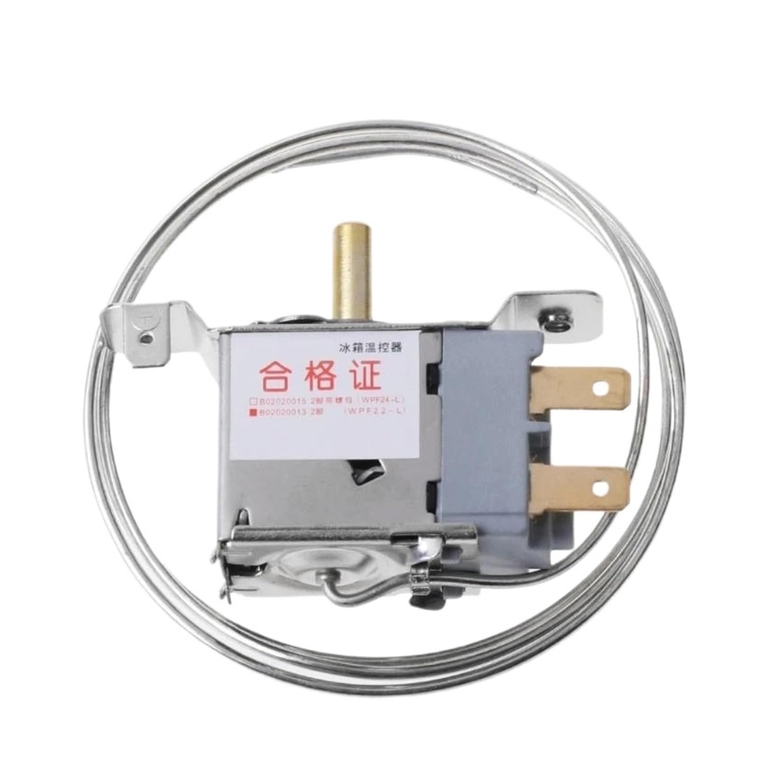 Fkymx 1Pcs Wpf22-L 2Pin Refrigerator Thermostat Household Metal Temperature Controller