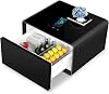 Smart Nightstand with Built in Fridge and Wireless Charging Bedroom Side Table for Safe and Stylish Storage