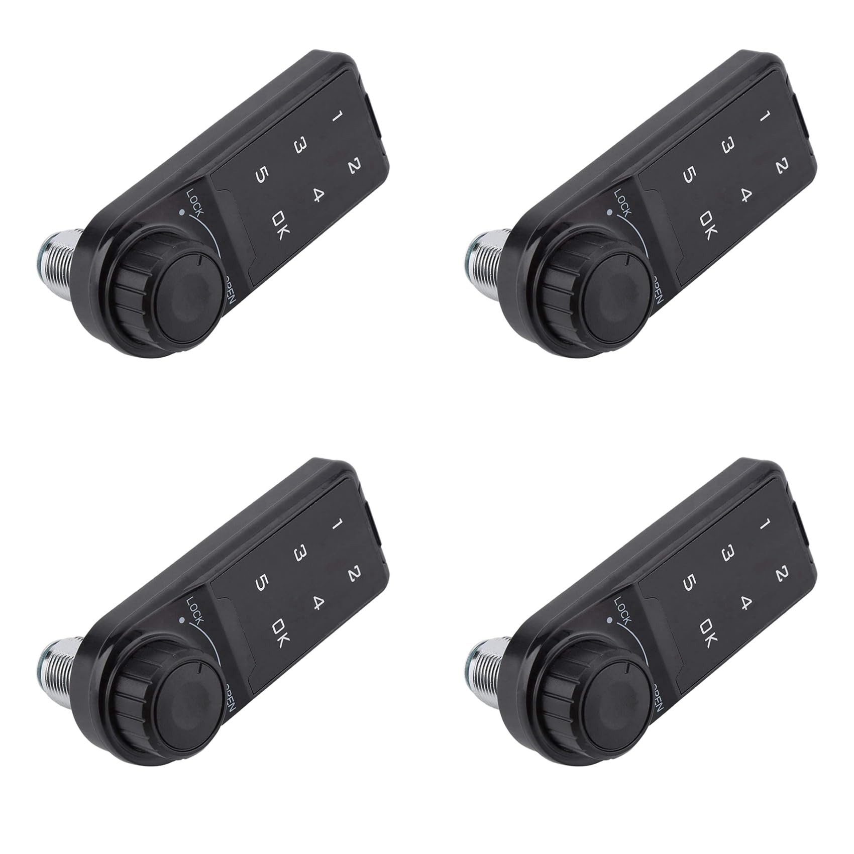 Jnchdghwa 4X Door Access Digital Electronic Security Cabinet Coded Locker Contact Keypad Password Key Access Lock-A