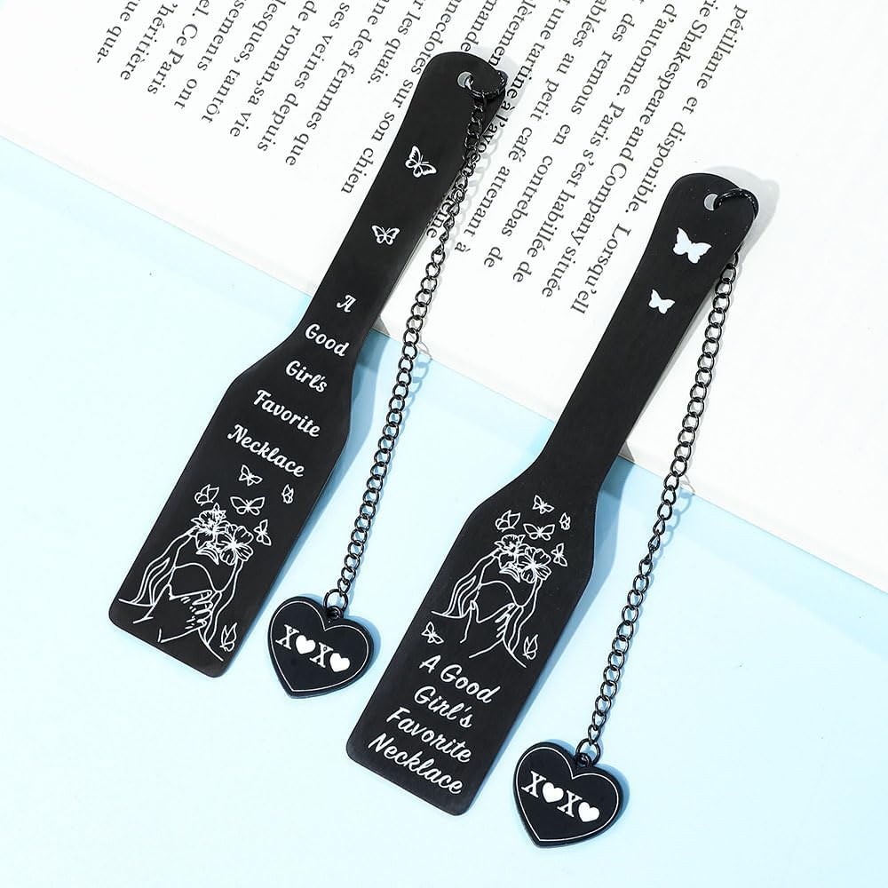 Good Girl Spicy Bookmarks Gift - Dark Romance Stainless Steel Bookmarks for Women Book Lovers on Graduation Birthday Christmas Valentine's Day (Black 2pcs) - Image 5