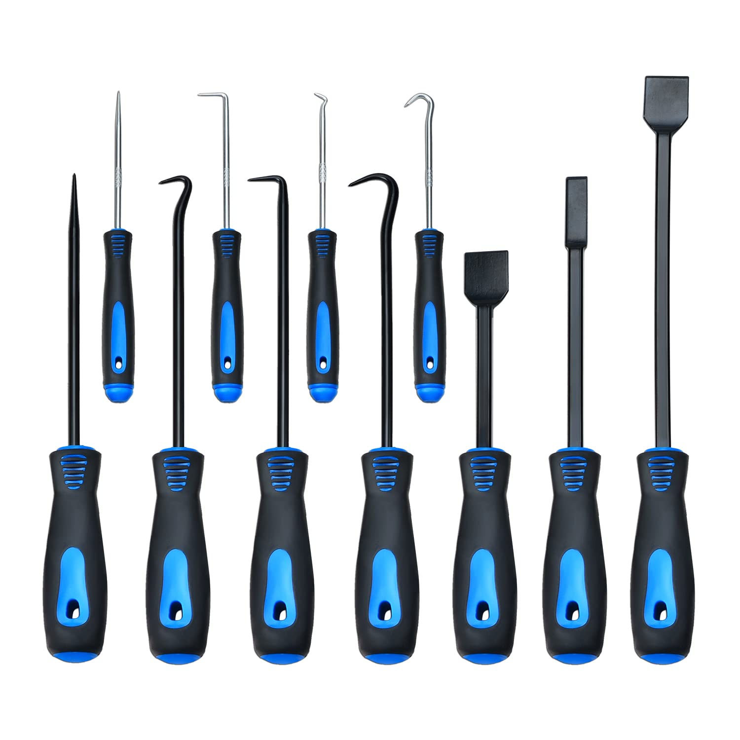 Zoomtools 11-Piece Heavy Duty Pick and Hook Tool Set, Gasket Scrape tools Set, Car Auto Oil Seal/O-Ring Seal Gasket Pick Mini Hooks Puller Remover tools