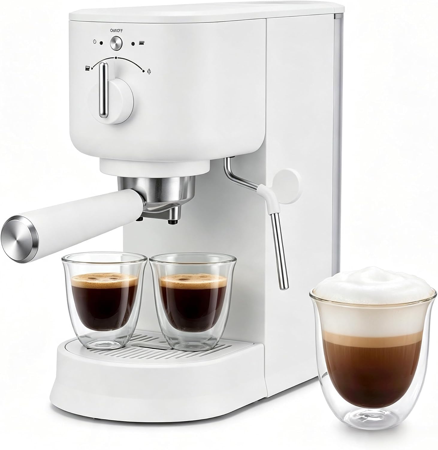 Bean-to-Cup Strong Italian Style Coffee Machine with Steam Milk Frother
