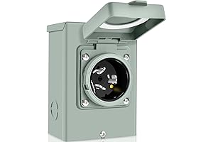 PAULINN 50 Amp RV Box Electric Power Inlet Box with NEMA 3R...