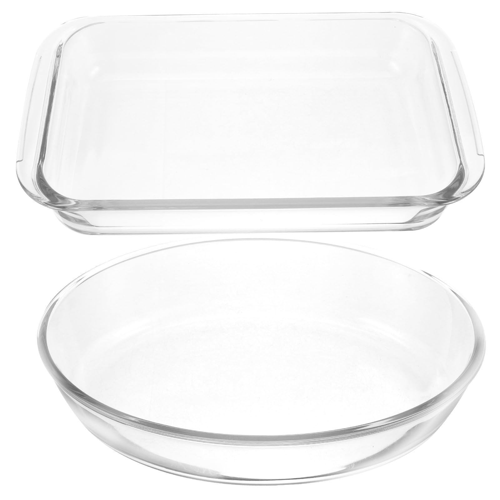 Toyvian 2 Pièces Plat à Four en Verre Simple, Résistant au Congélateur