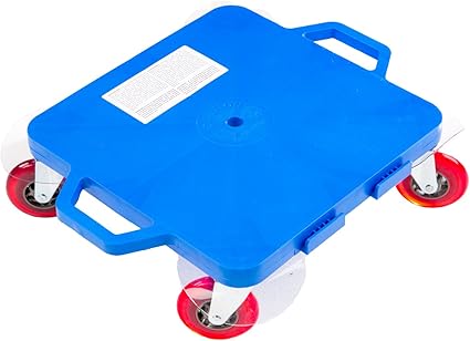 Cosom Scooter Board, 16 Inch Premium Sit & Scoot Board with 4 Inch Non-Marring Performance Wheels, Double Race Bearings, & Safety Handles, Physical Education Class Equipment, Blue