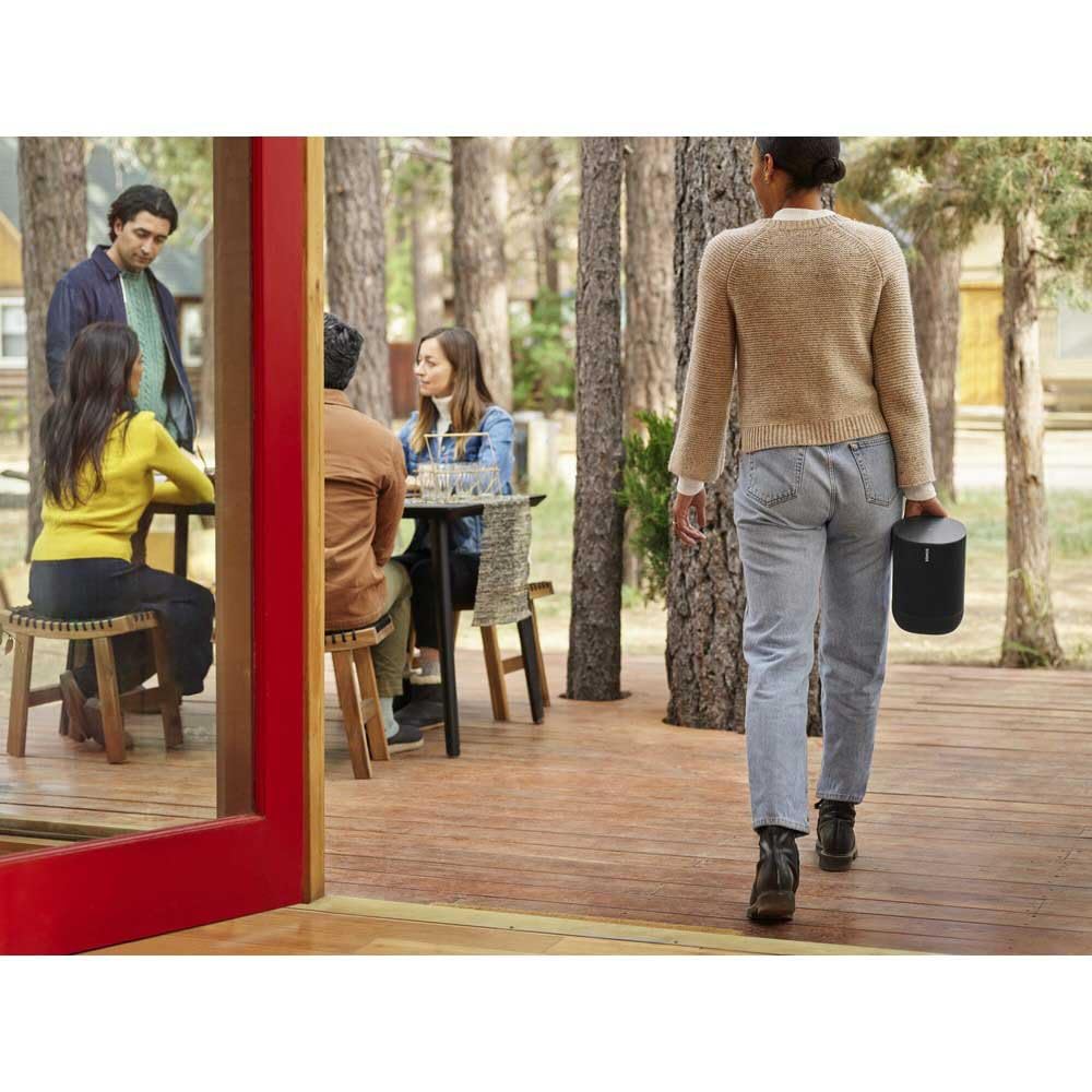 Sonos Move Smart Speaker (Wasserfester WLAN und Bluetooth Lautsprecher mit Alexa Sprachsteuerung, Google Assistant und AirPlay 2 – Kabellose Outdoor Musikbox mit Akku für Musikstreaming) schwarz