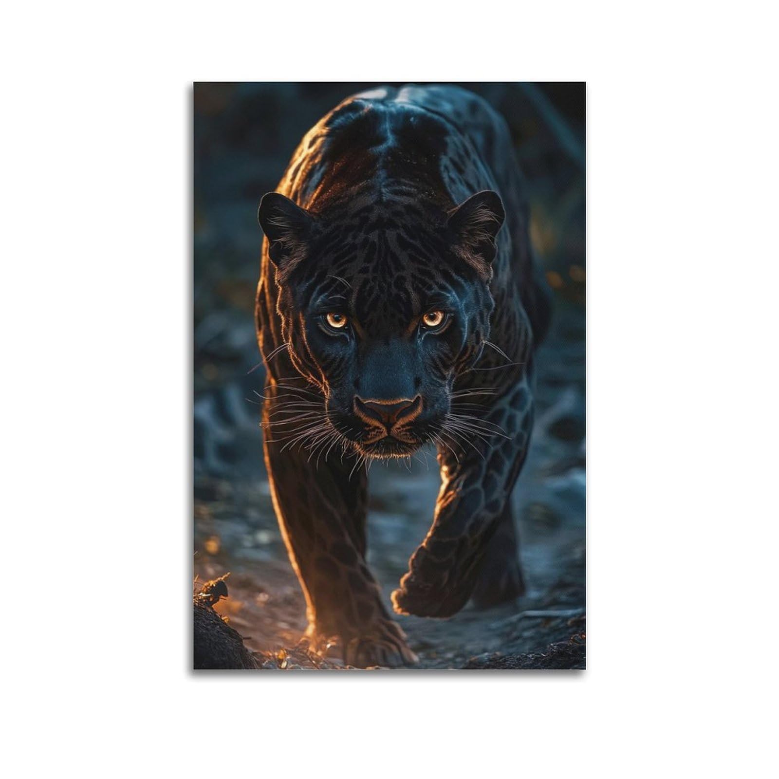 HUIYHB Animal Artwork Poster Fierce Leopards Poster Decorative Painting Canvas Wall Posters And Art Picture Print Modern Family Bedroom Decor Posters 20x30inch(50x75cm)