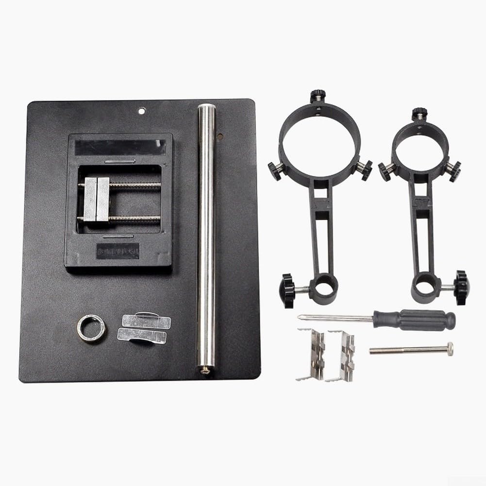 Soporte ajustable para pistola de calor, plegable 360°, base de abrazadera acero inoxidable