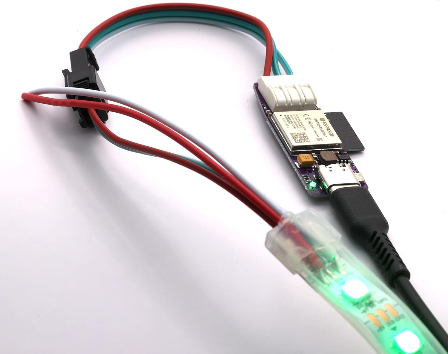 Very small USB-C inline sound reactive LED controller (WS2812) - BigaMart