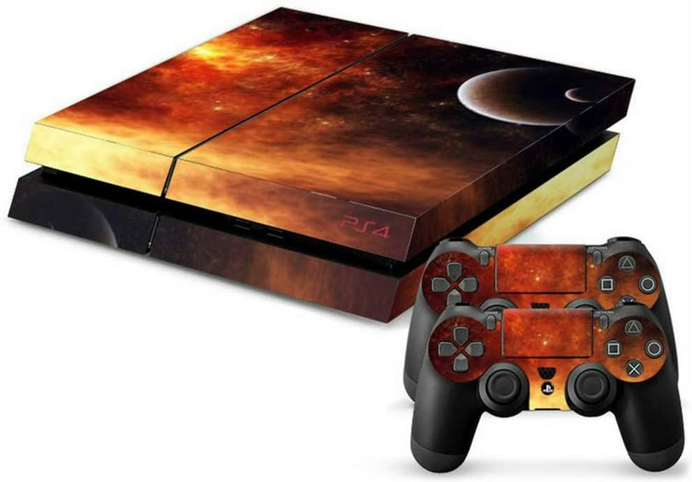 ModFreakz Console/Controller Vinyl Skin Set - Red Glow Star Planet for PS4 Original