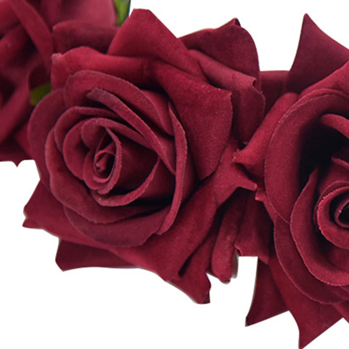 3 Piezas Aureola De Flores Diadema Floral Elástica Accesorios De Decoración Para El Cabello Diadema De Flores Tocado De Artificiales Flor De La Boda Nacarado Rosa Novia
