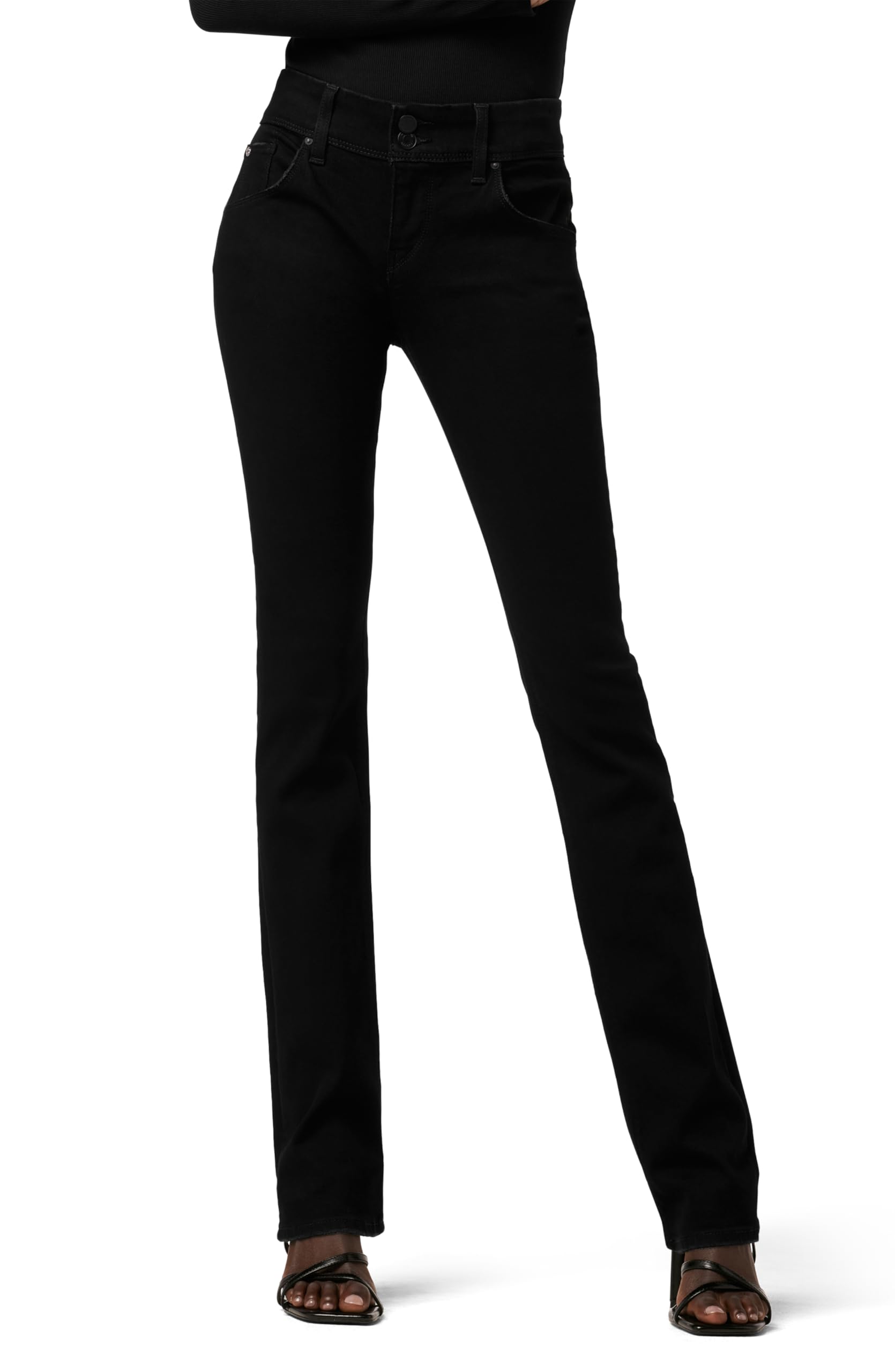 Hudson Womens The Beth Mid Rise Petite Baby Boot Jean