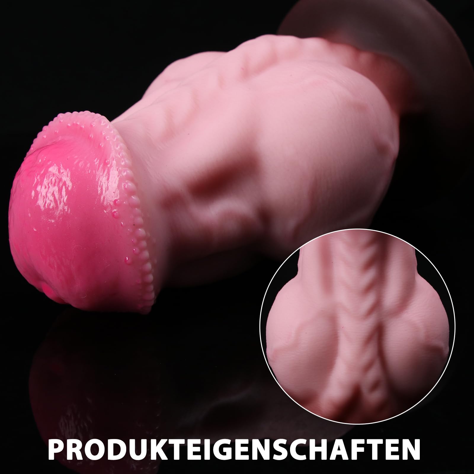 Consolador gigante cola de silicona, consolador anal grande erótico, consolador monstruo juguetes anales para parejas mujeres y hombres, estimulación prostática masturbador (M)