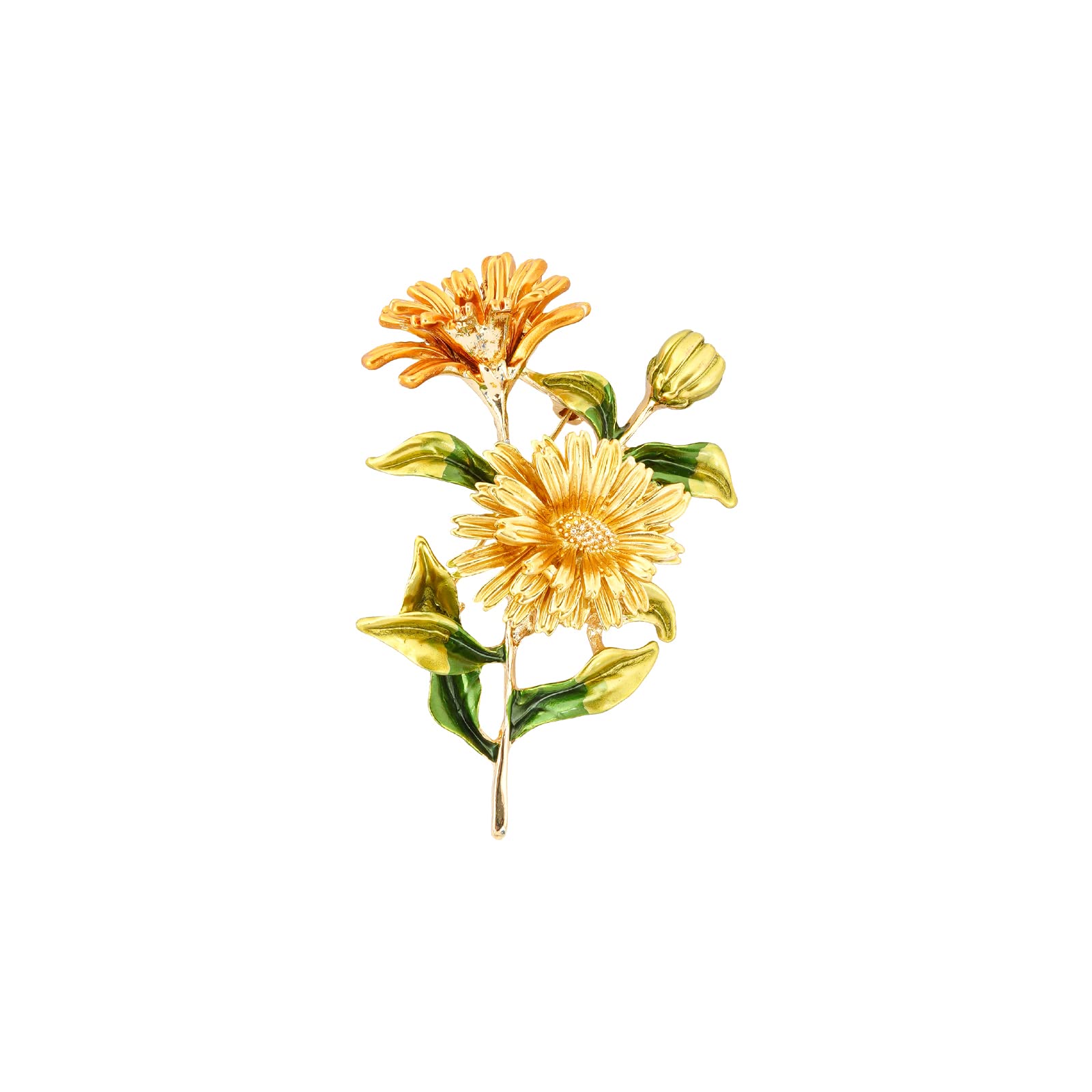 Joker & Witch Womens Idylla Yellow And Green Floral Brooch (B0B7HRDX1H) Amazon Price History, Amazon Price Tracker