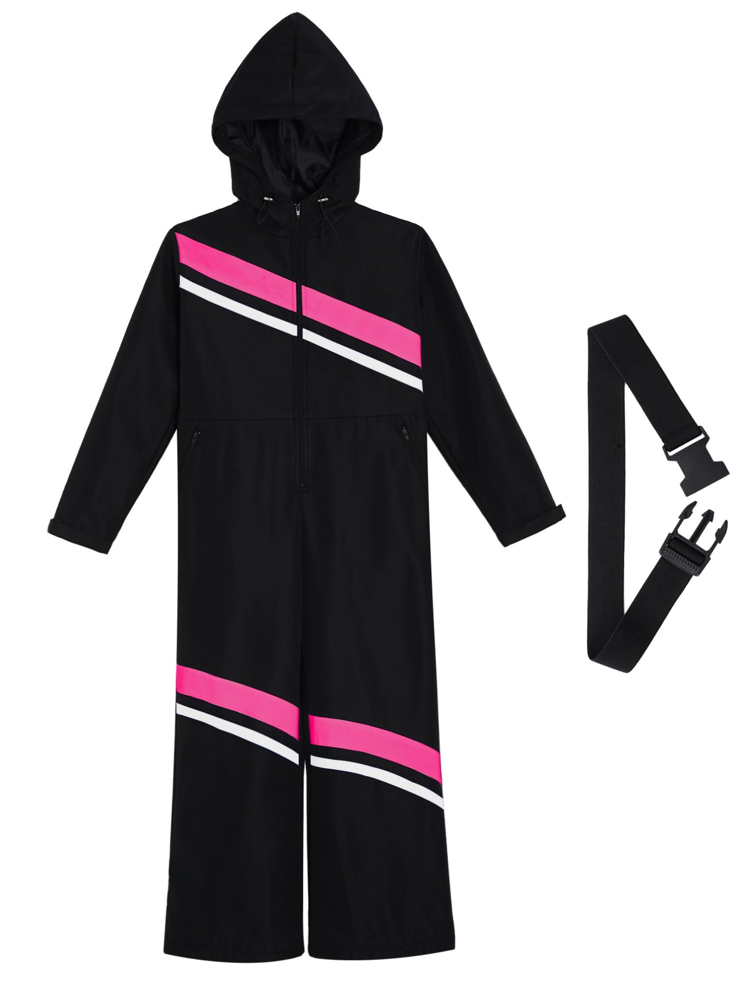 YiZYiF Tute da Neve Bambina Salopette Antivento Snowsuit Un Pezzo Impermeabile Invernale Tuta da Sci Piuma Cappotto