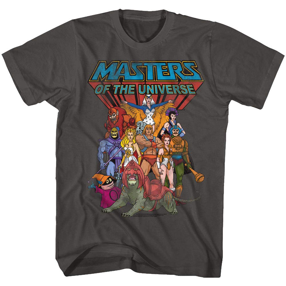Masters of The Universe TV Series The Whole Group Gang Adult T-Shirt Tee
