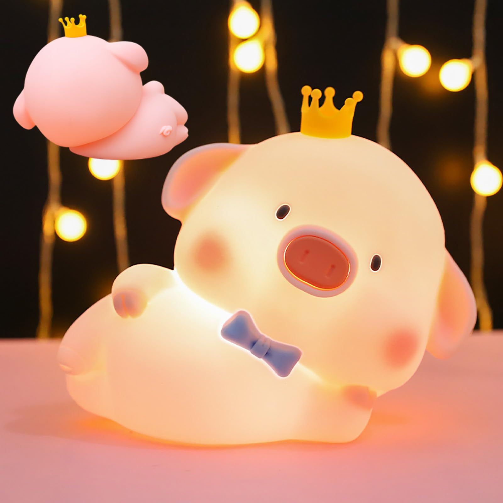 Amazon.co.jp: 可愛ブタ子供ナイトライト、シリコンピギーかわいい