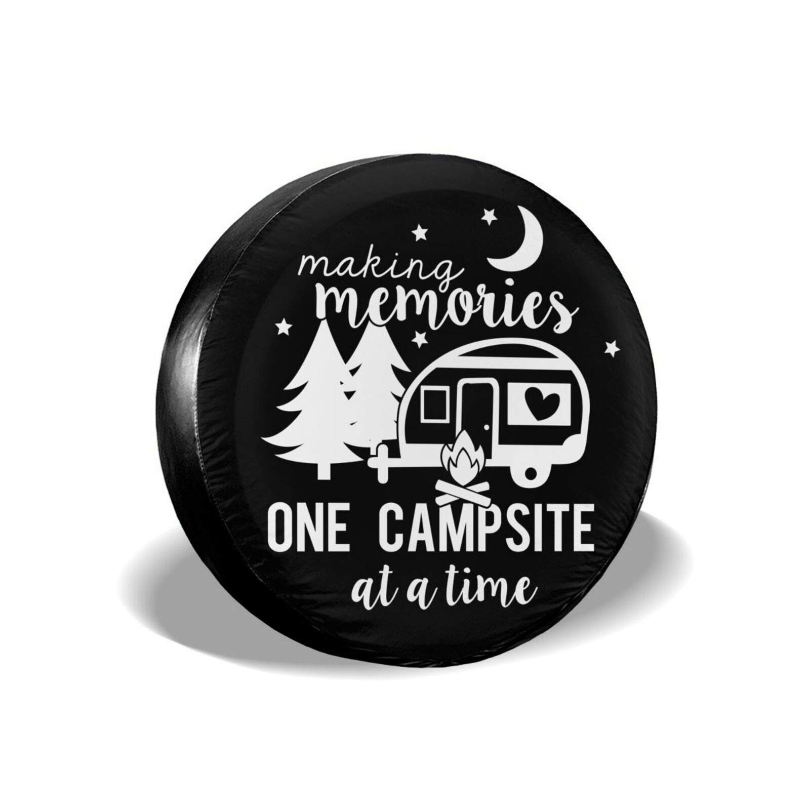 YZ-MAMUHappy Camper Spare Tire Cover Dust-Proof for Jeep Trailer RV SUV Truck Camper Travel Trailer Accessories 14" for diameter 23"-27" Happy Camper 4