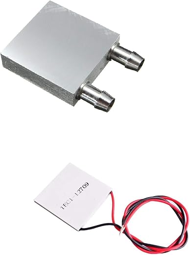 INVENTO 1Pcs Peltier Aluminum Water Cooling Block 40x40x12mm + Tec1-12715 12V 150W Thermoelectric Cooler Peltier Plate Module