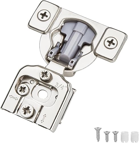 Miniatura 10 de Paquete de 40 bisagras de gabinete de cierre suave, bisagras superpuestas de 12 pulgada, bisagras de gabinete de cocina de 105 grados, ajuste de 3