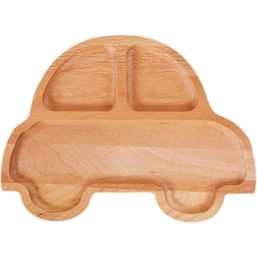 Plateau de service en bois en forme de voiture assiettes apéritif et plat à bonbons