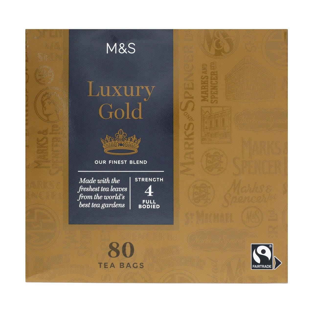 M&S Luxury Gold Tea Bags, Full Bodied Strength 4, Fairtrade, 80