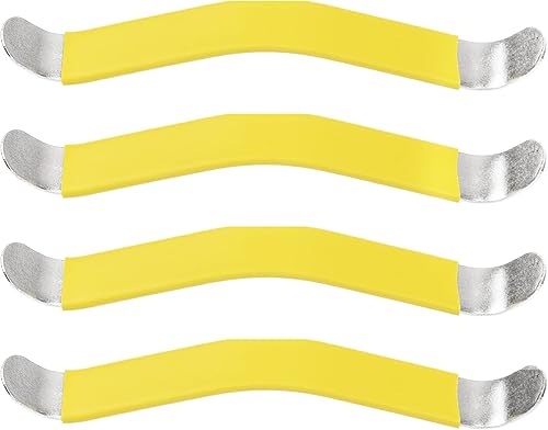 Yootones - 4 esparcidores de cuerdas para guitarra, con revestimiento de goma, compatible con ukelele de guitarra y bajo (amarillo)