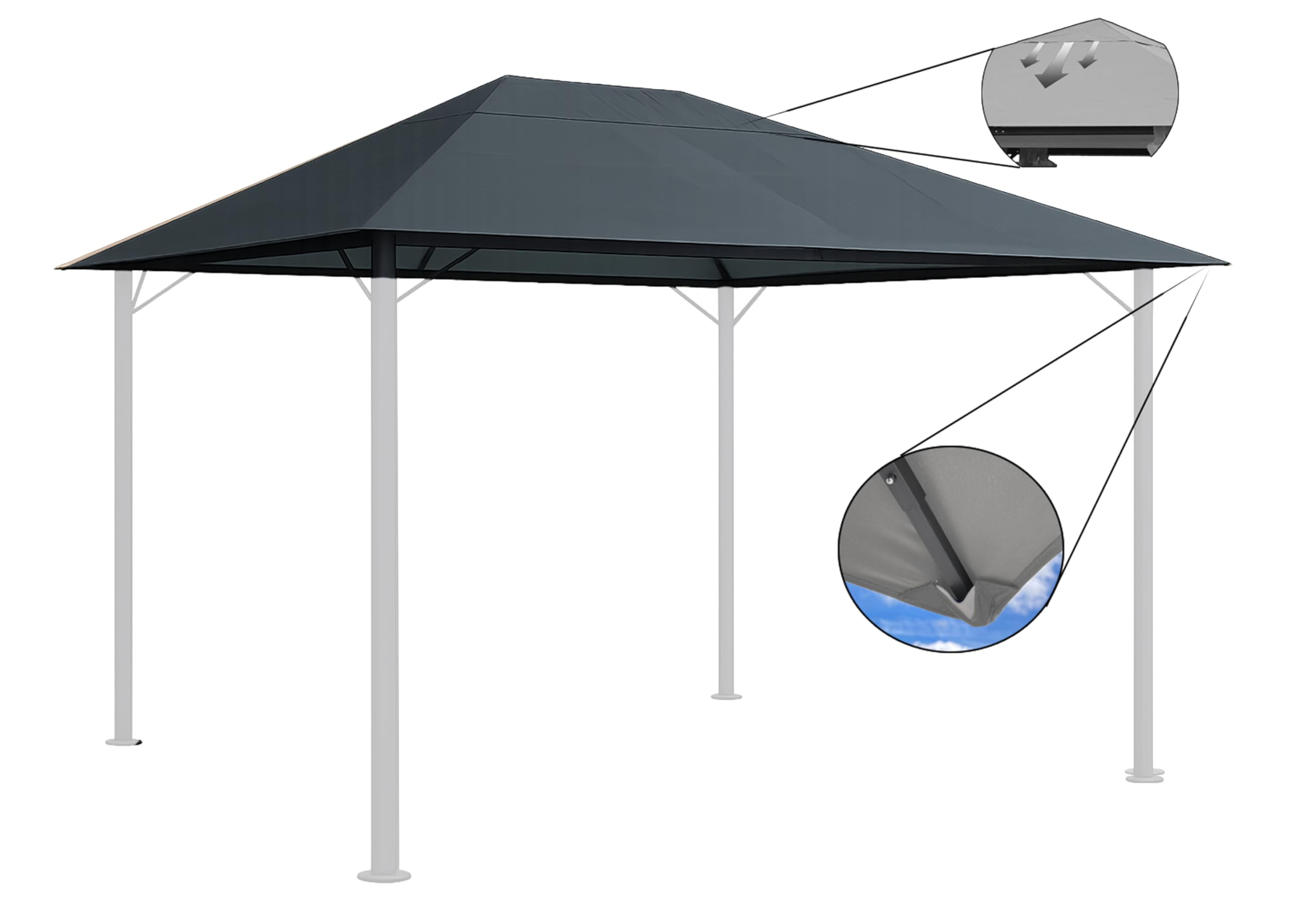 Tetto di riambio per Gazebo 3 x 4 m (onsegna gratuita) im Kanton