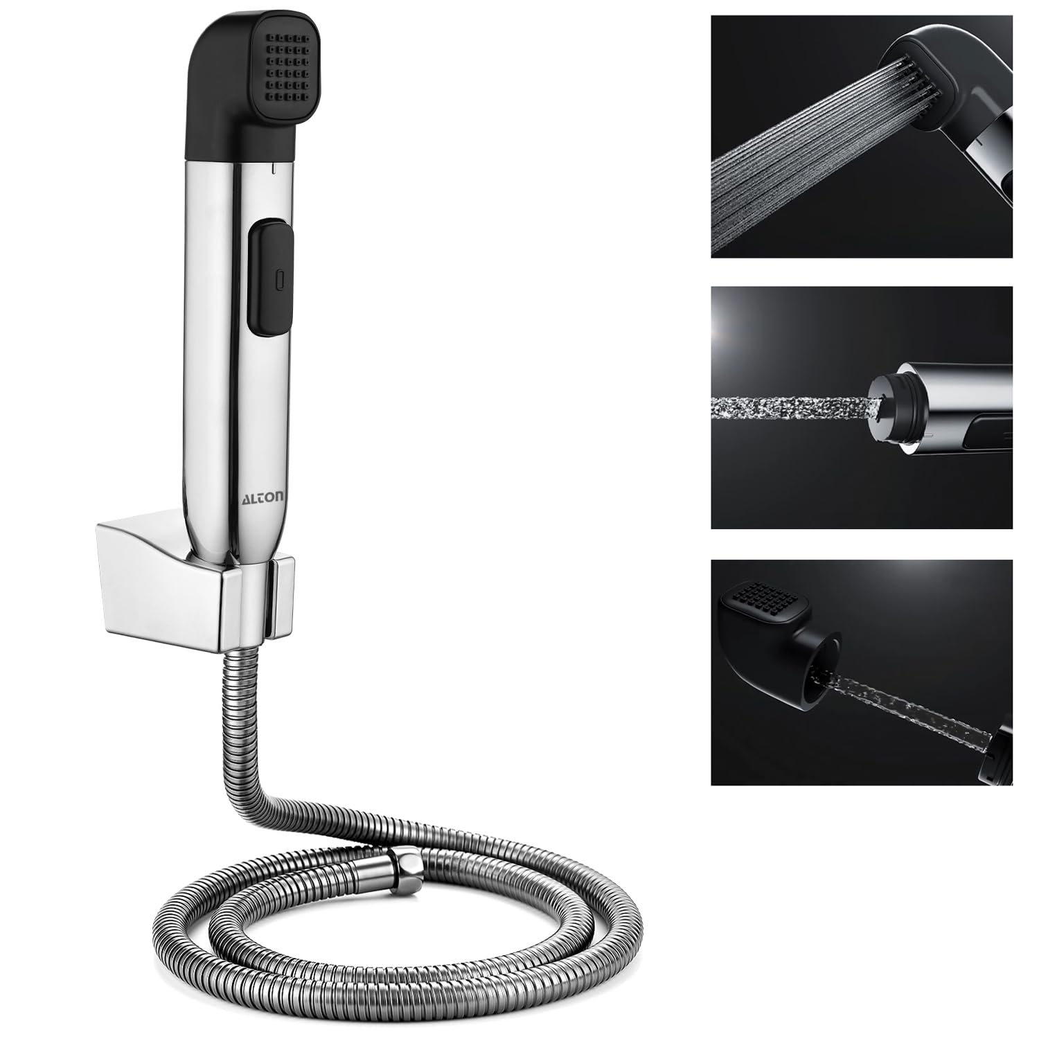 ALTON SHR20010 ABS Dual Function Health Faucet with SS-304 Grade 1.25 Meter Flexible Hose Pipe and Wall Hook, Silver(Jet Spray for Toilet) (B0CZSWMHRN) Amazon Price History, Amazon Price Tracker