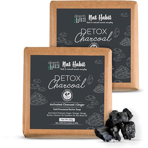 Nat Habit Charcoal Detox Soap 125g x 2