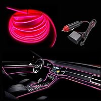 Vista 11 de MaxLax Tira de Iluminación LED de Neón Azul para Interior de Auto - 9.84 Pies de Cable EL de 12V Flexible con Protección de Fusible Integrada