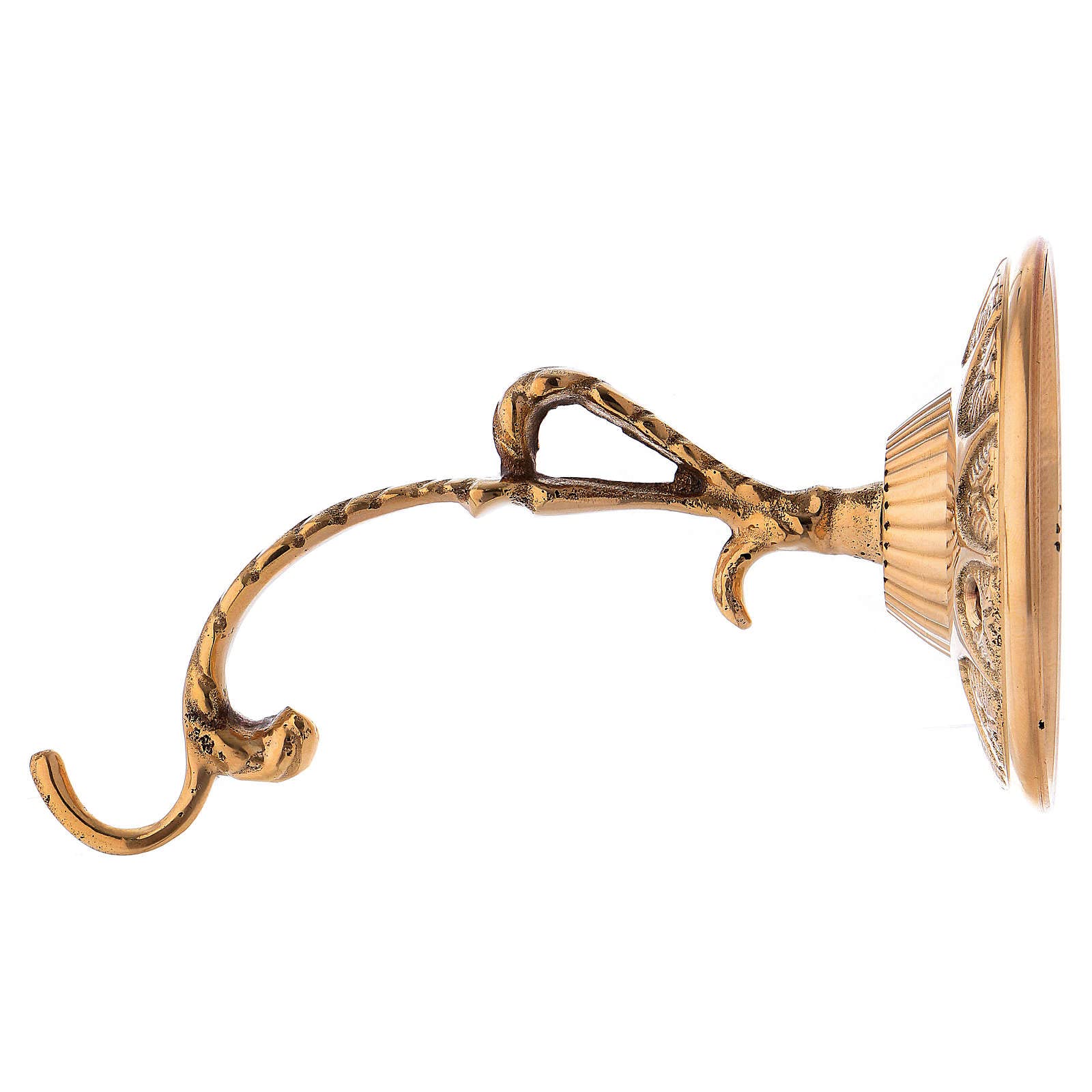 Holyart Braccio Lampada per Santissimo in Ottone Dorato