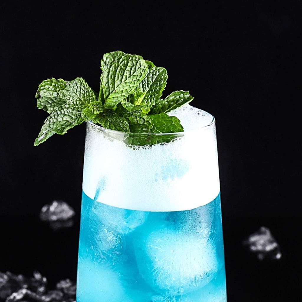 Glass Cups Clear Glass Cups Drinking Tumblers Great for Latte Tea Cocktails Soft Drinks Sodas Juices(2pcs) Drinking Glasses