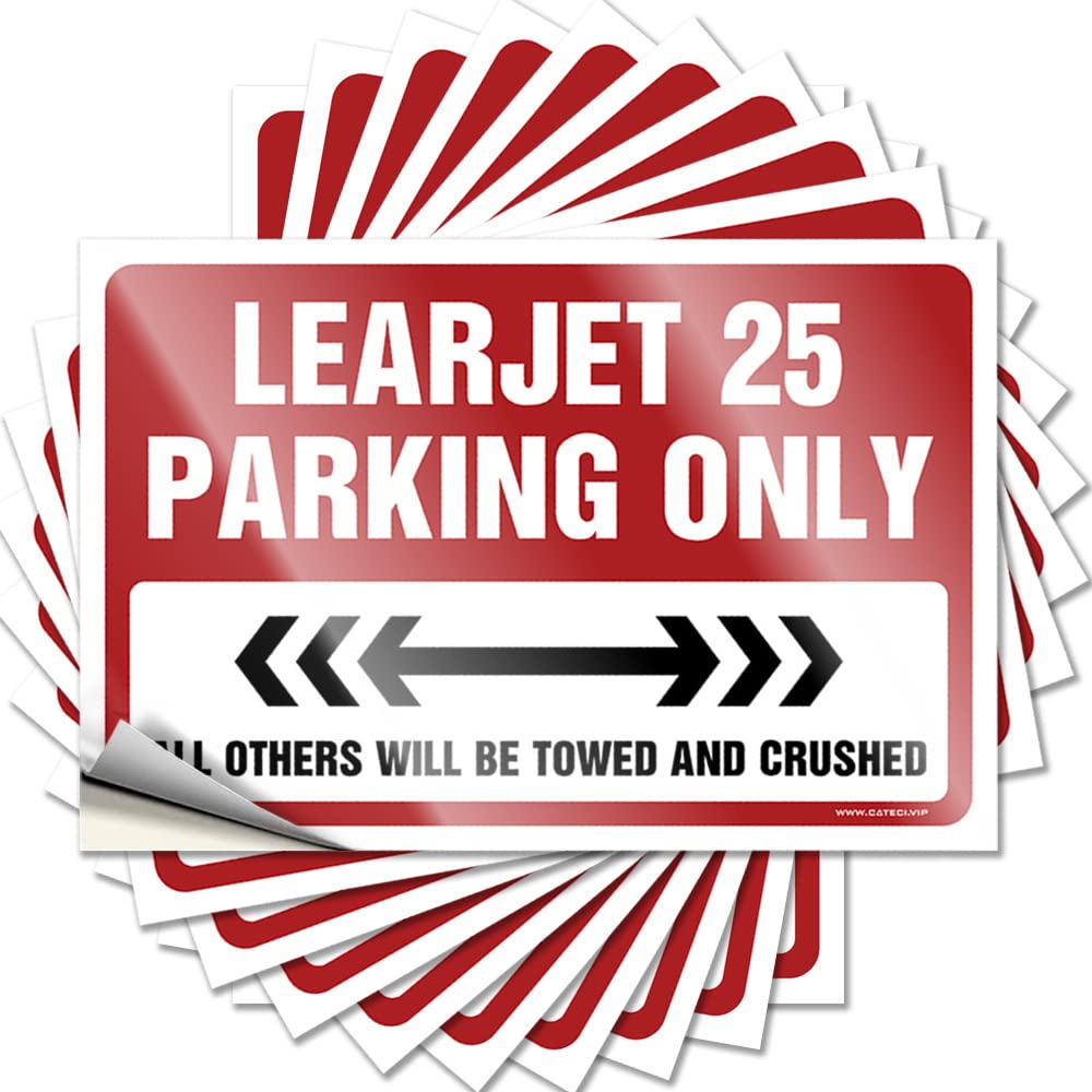 Quote Teens Peel and Stick - Learjet 25 Parking Only Sweet Glitter Waterproof Vinyl for Ship(6X9CM)