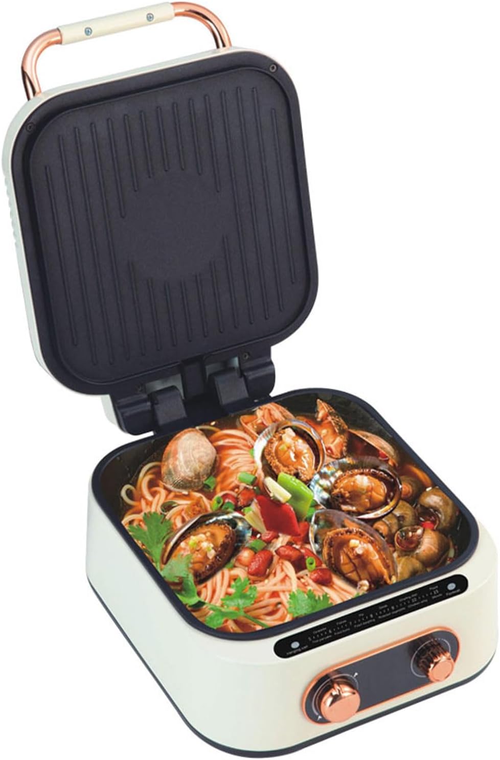 Sartén Eléctrico Familiar con Calentamiento Rápido y Componentes Desmontables