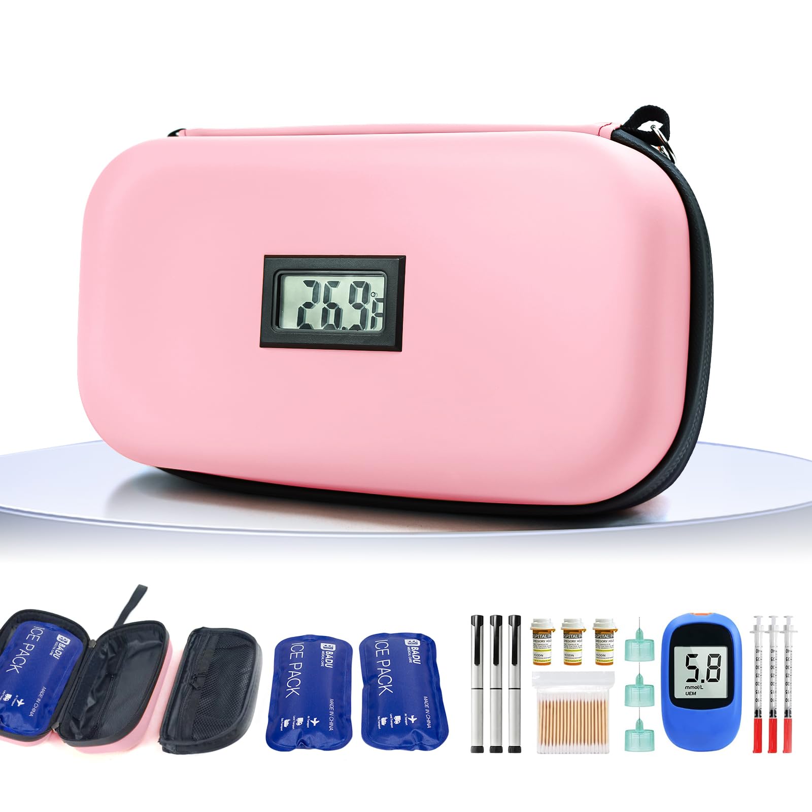 Insulin cooler case, Pink, Modern