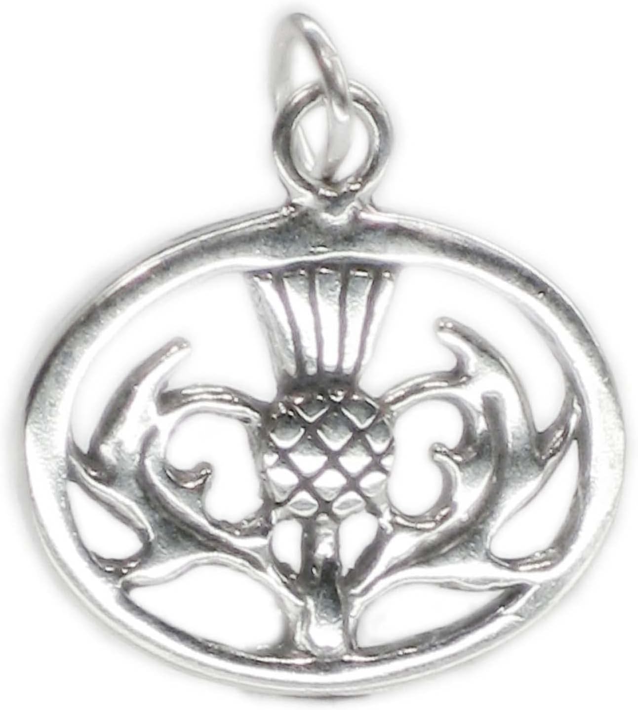 Scottish Thistle 925 Sterling Silver Charm Pendant Bracelet Jewelry Making Supply