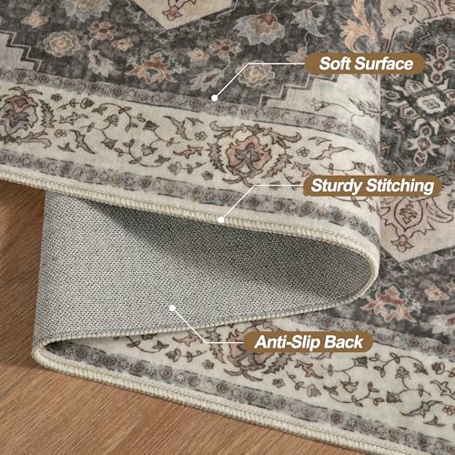 Image of Tangsoo 2.6x14 Hallway Runner Rugs, Washable Runner Rug Non Slip Farmhouse