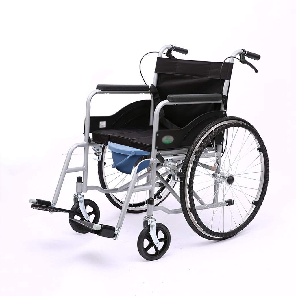 Sedia a rotelle,Ausili per la deambulazione del carrello ultra-anziano portatile pieghevole multifunzione Personaty