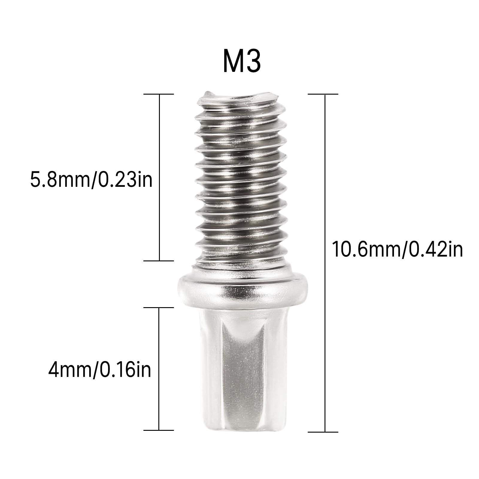 INJORA 100Pcs M3*6MM Scale Stainless Hub Screw Kit for 1/10 RC Crawler Upgrade