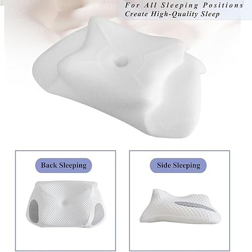 Miniatura 6 de Nastravail Almohada cervical para aliviar el dolor de cuello, almohada de espuma viscoelástica de contorno, almohadas ortopédicas de apoyo para el