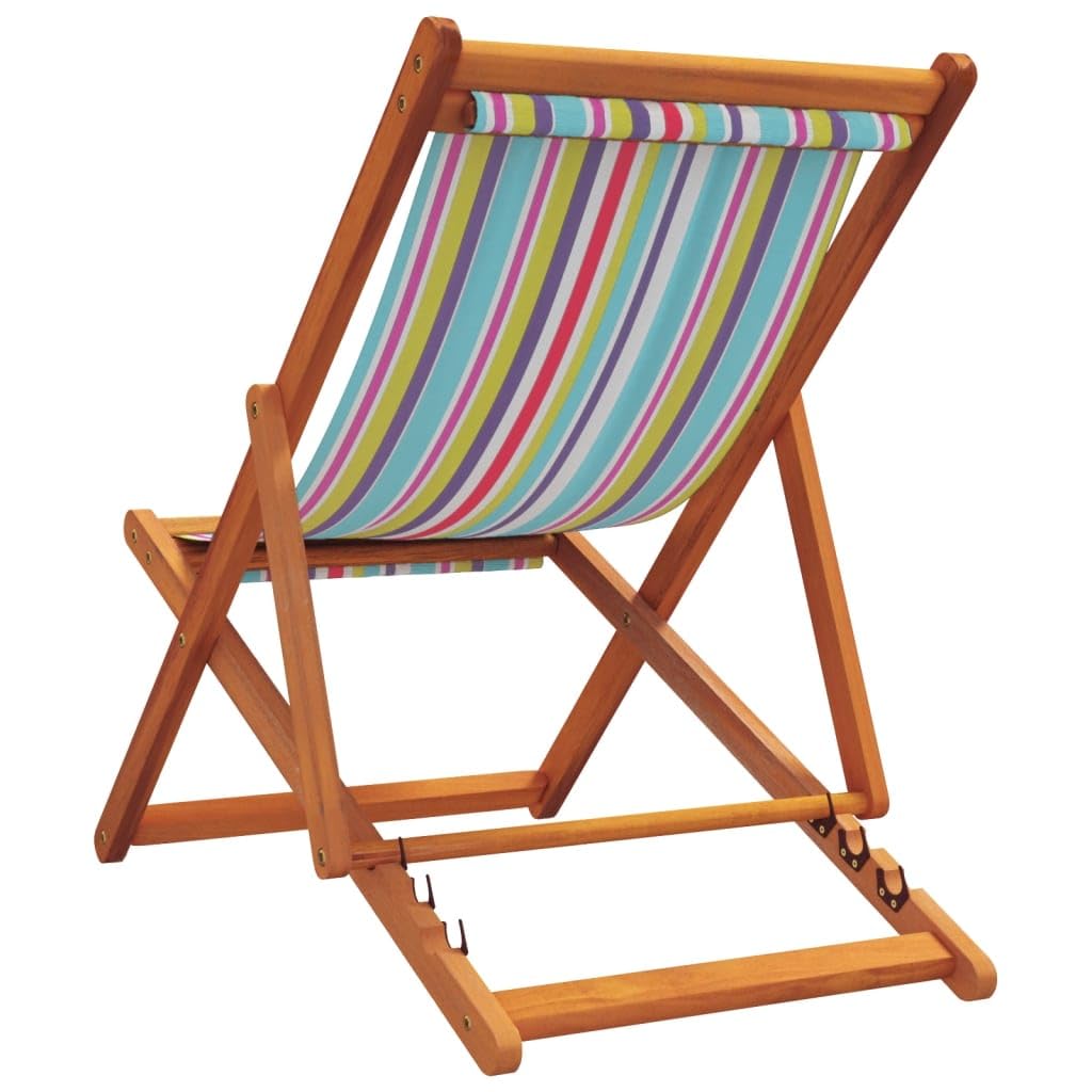 vidaXL Sillas de Playa Plegables 2 uds, Tumbonas Ajustables de Pícnic, Sillones de Relax, Asientos para Jardín Camping Patio, Tela Multicolor