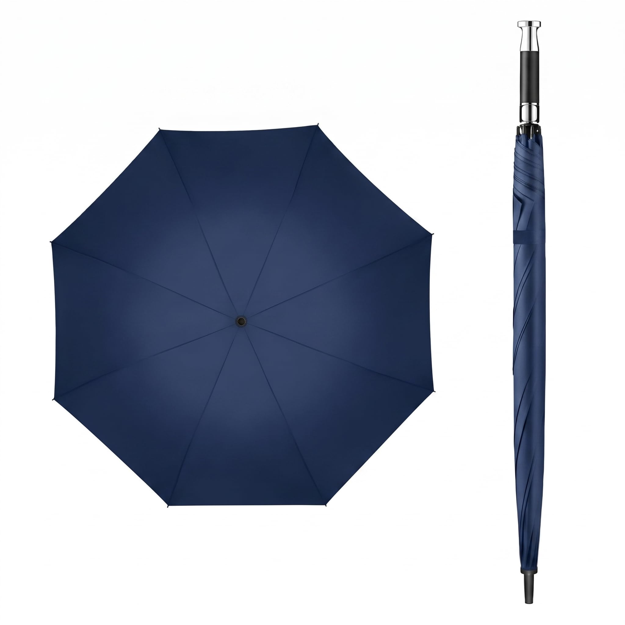 Umbrella Windproof Travel Umbrella - Wind Resistant, Light, Automatic, Strong Steel Shaft, Folding and Portable - Car, Purse Umbrellas for Rain - Men and Women.-image-13