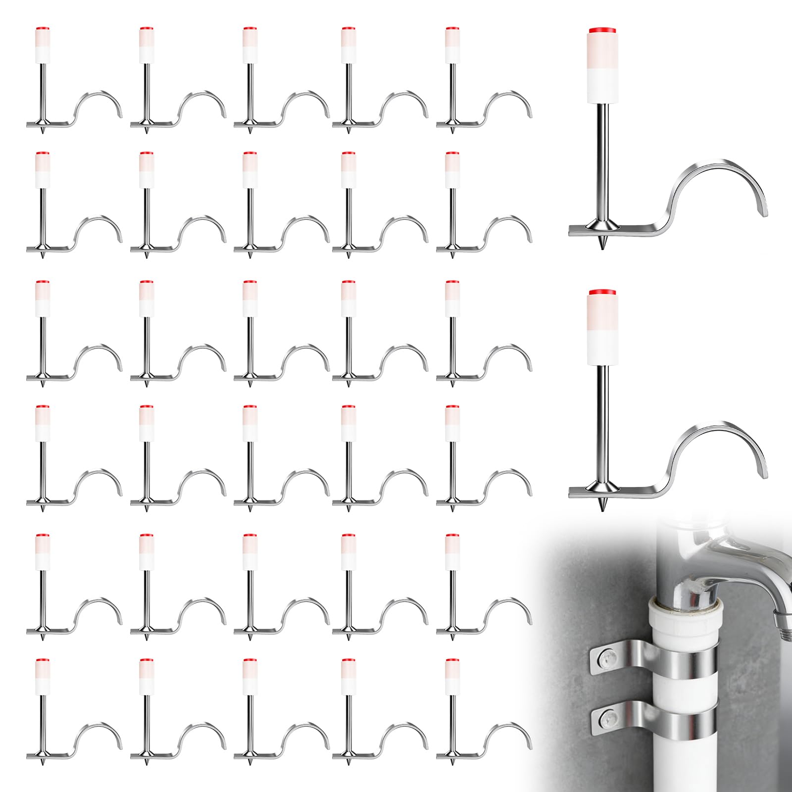 400 Clavos Para Pistola De Clavos Manual, Clavos De Acero Endurecido 7,3 mm, Pistola De Clavos Para Acero, Nail Gun, Clavos Para Tejados, Pistola Neumática, Para Techos De Hormigón Y pared Gruesos