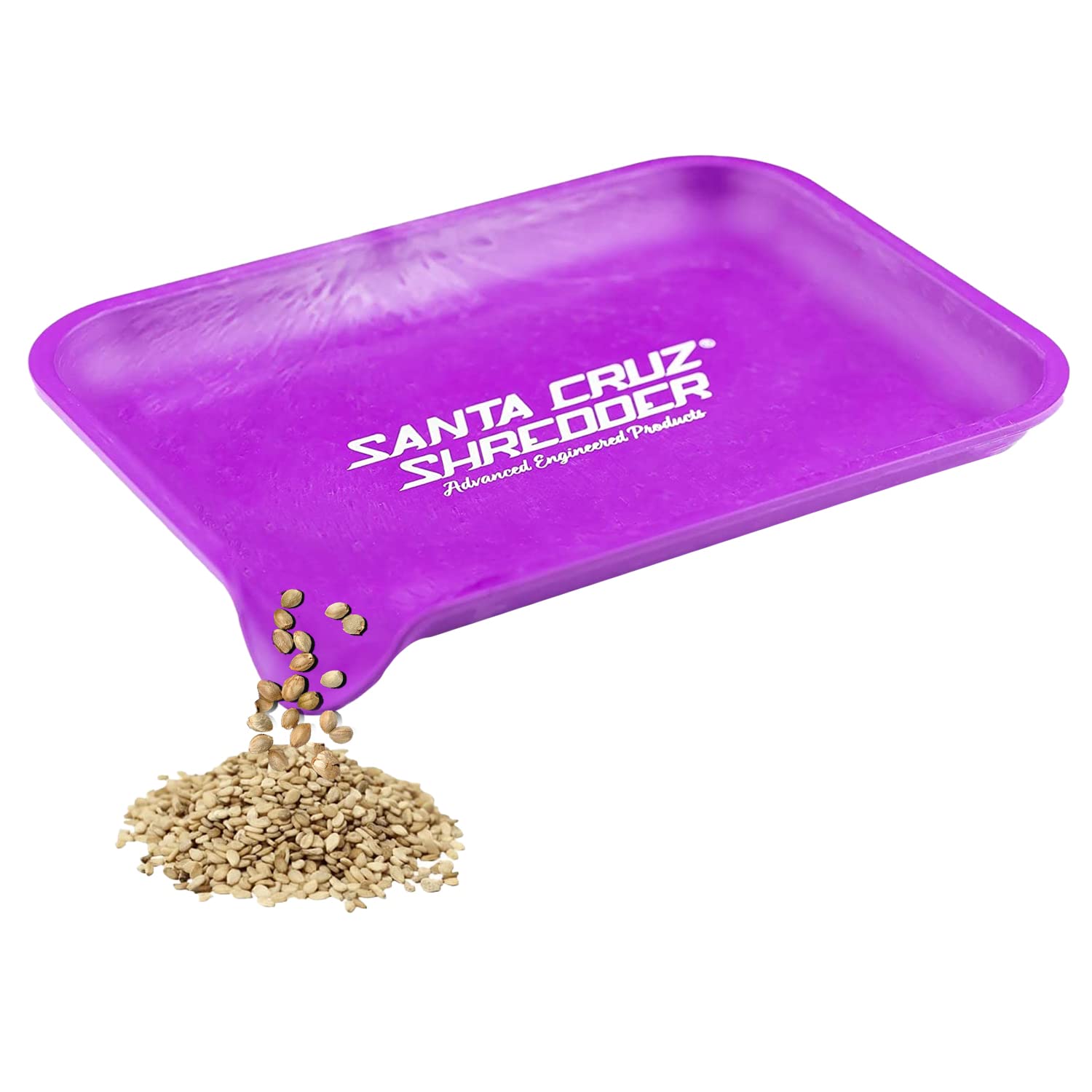 Santa Cruz Shredder Tray With Spout For Easy Filling Smooth Rounded Edges - Small (Purple)