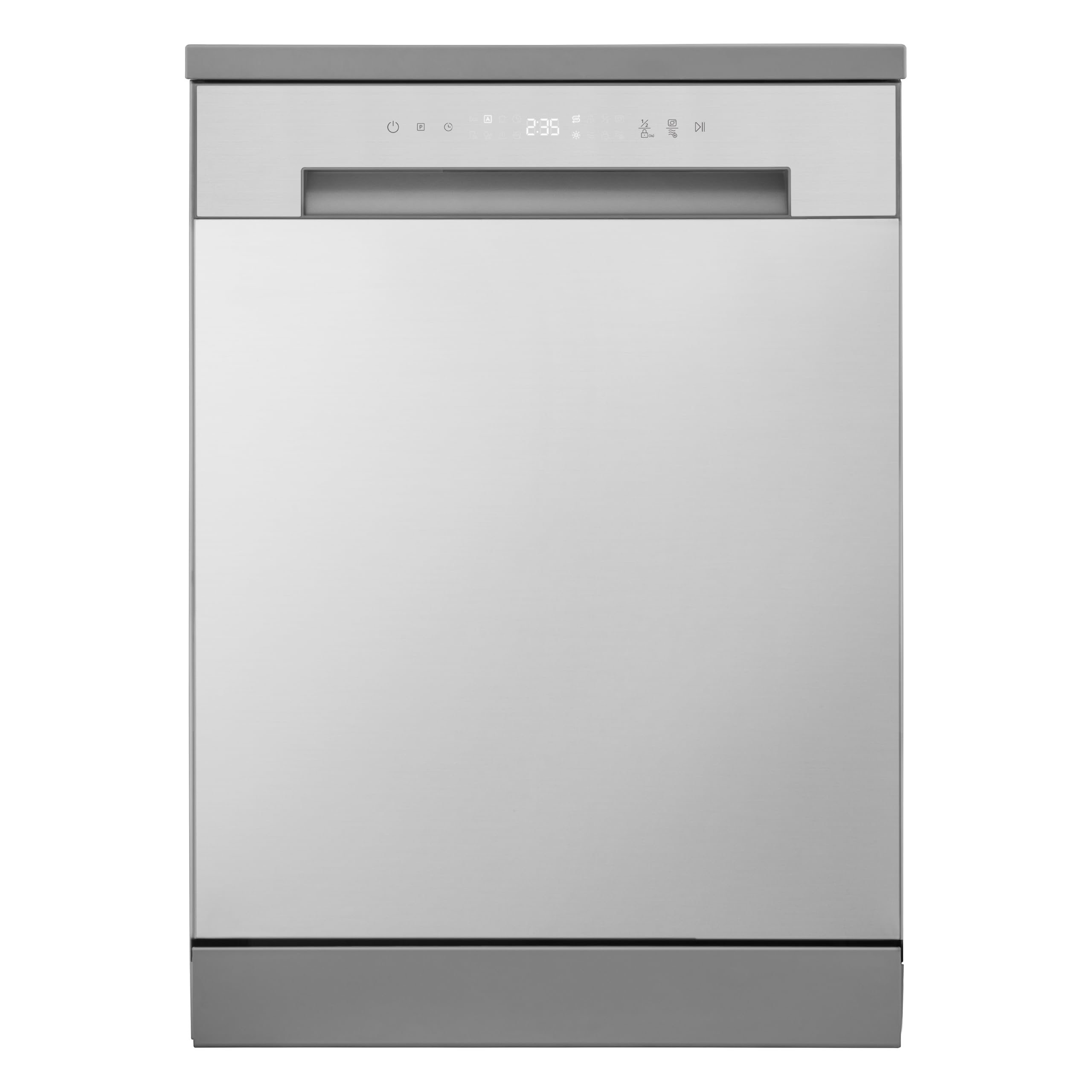 LG Series 2 DF030FL Freestanding Full Size Dishwasher, 13 Place Setting, E Rated, 9.9 Litres per cycle (Eco), 600 x 596 x 845 mm (W x D x H), Cutlery Basket, 8 programmes, Silver