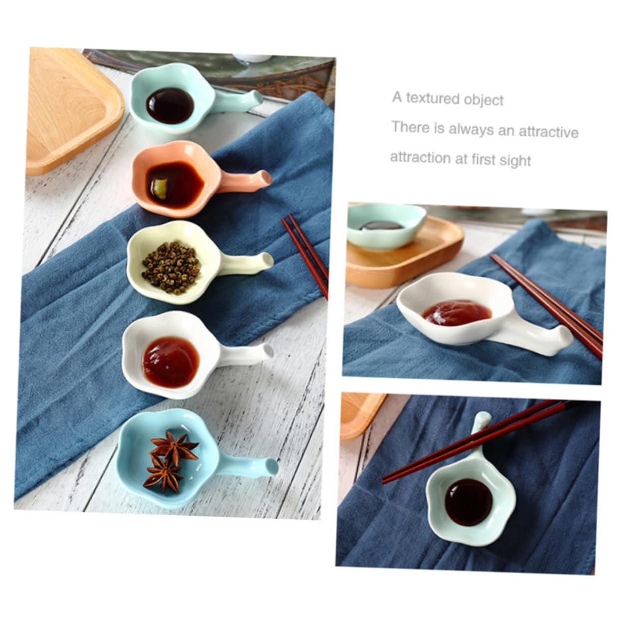 VICASKY Essstäbchenablage 4 Stück - Keramik Stäbchenhalter Weiß Für Zuhause