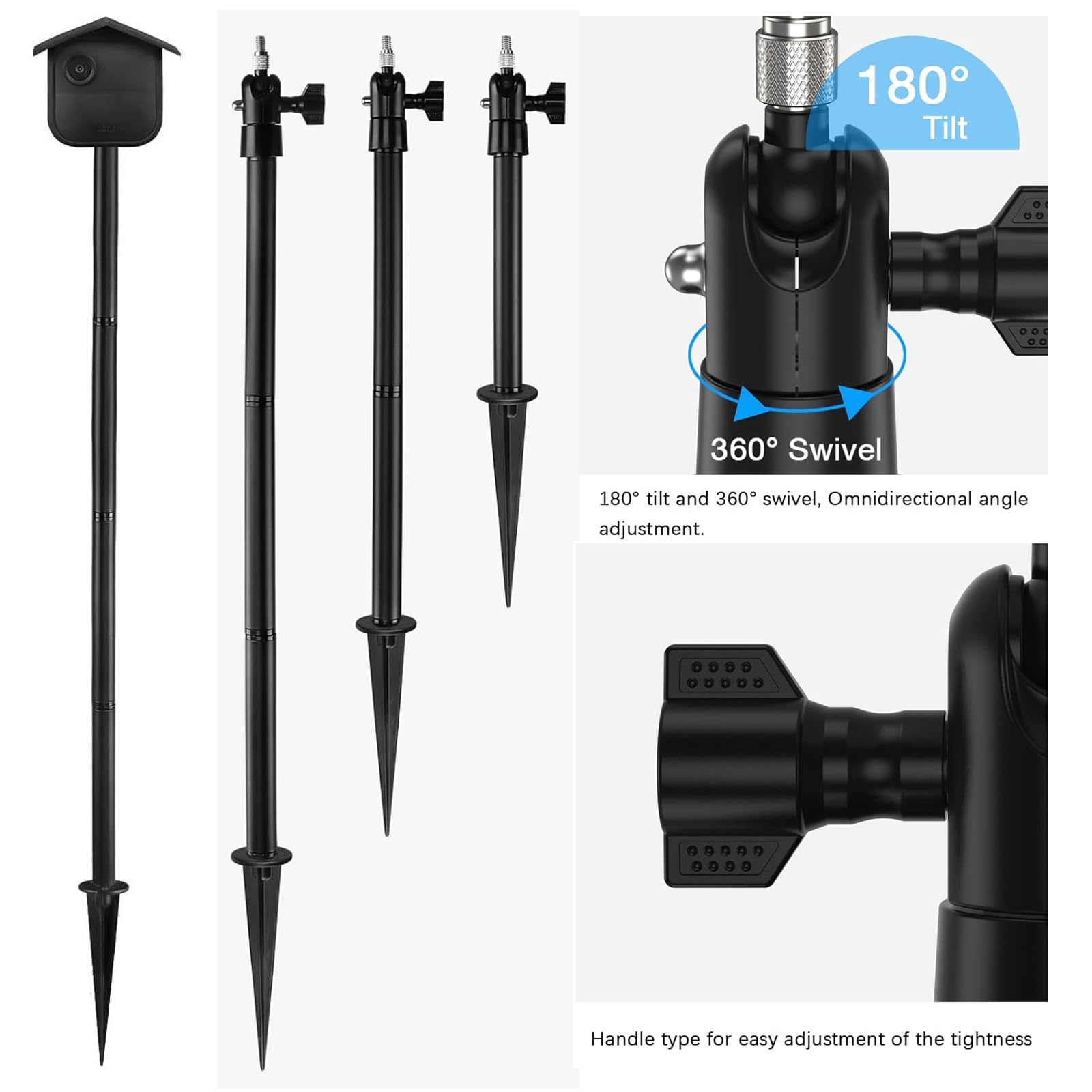 Erdspiess für Blink-Kamera Outdoor 4, Halterung für Blink Outdoor 4 Gen. Ohne Bohren, Spike Pole Mount mit Schutzhülle Zubehör für Blink Kamera 4, Super Robust & Stabil für Garten/Weicher Boden