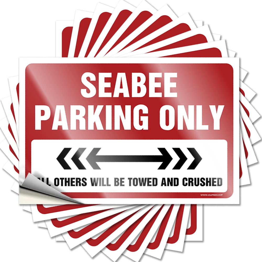 Beer Sticker - Fuzzy Cruise Fun Seabee Parking Only(8X12CM)