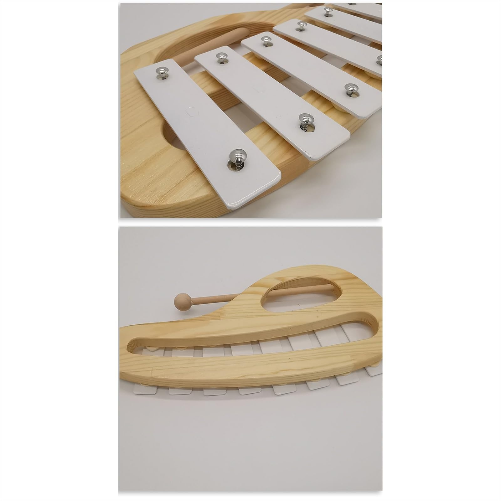 Xilófono portátil, instrumento de percusión Glockenspiel con placa de aluminio de 8 notas Carillón Instrumento Percusión